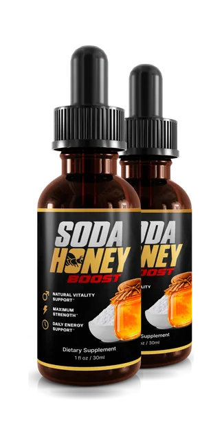 Two bottles of SodaHoney Boost Drops